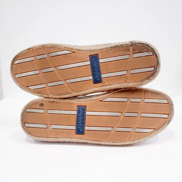 Sperry Shoes Mens Size 11 Top Sider  Espadrilles Canvas Slip On Round Toe Loafer