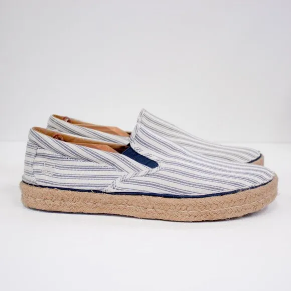 Sperry Shoes Mens Size 11 Top Sider  Espadrilles Canvas Slip On Round Toe Loafer
