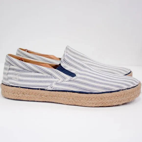 Sperry Shoes Mens Size 11 Top Sider  Espadrilles Canvas Slip On Round Toe Loafer