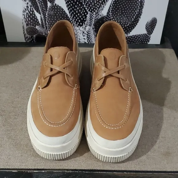 Sperry Tan Platform Loafers