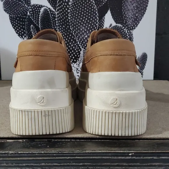 Sperry Tan Platform Loafers