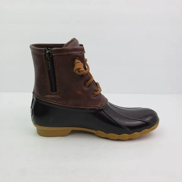 Sperry Top Sider Saltwater Youth Size 5Y Brown Leather Waterproof Duck Boots