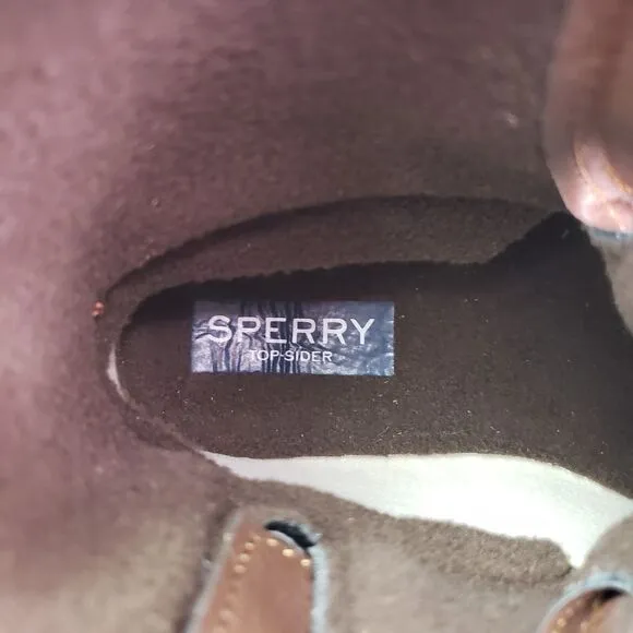 Sperry Top Sider Saltwater Youth Size 5Y Brown Leather Waterproof Duck Boots