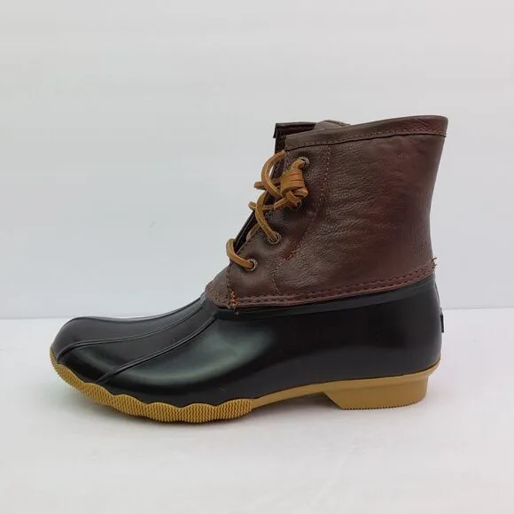 Sperry Top Sider Saltwater Youth Size 5Y Brown Leather Waterproof Duck Boots