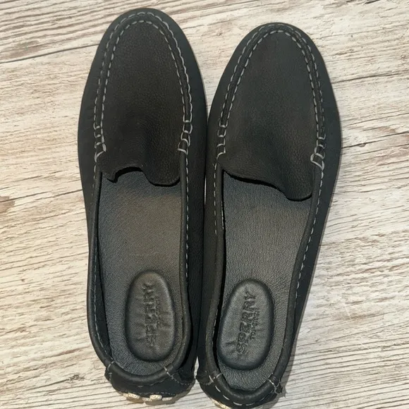 Sperry Top Sider Slip On Loafers Flats Black Size 8.5M