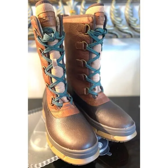 SPERRYWomen's Kittery Tall Leather Boots Tan/Brown Size 10 Medium NEW