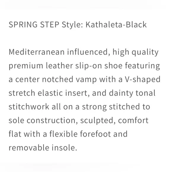 Spring Step Leather Kathaleta Slip On Comfort Flats
