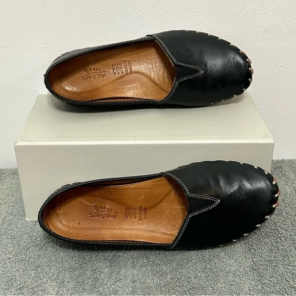 Spring Step Leather Kathaleta Slip On Comfort Flats