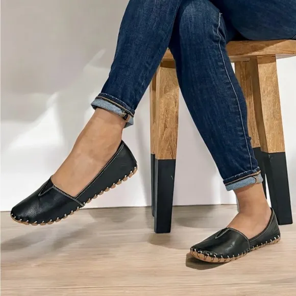 Spring Step Leather Kathaleta Slip On Comfort Flats
