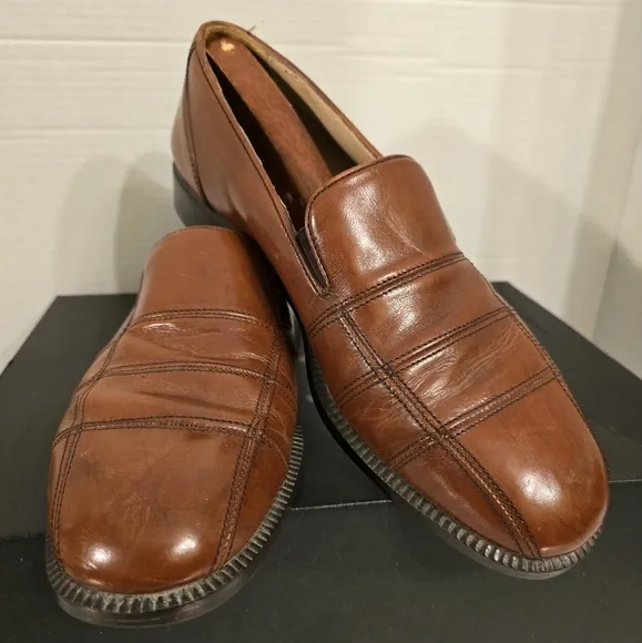 STANLEY BLACKER MEN'S SHOES MADE IN ITALY LEATHER DRESS TAN SIZE 10.5
