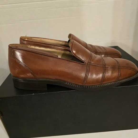 STANLEY BLACKER MEN'S SHOES MADE IN ITALY LEATHER DRESS TAN SIZE 10.5