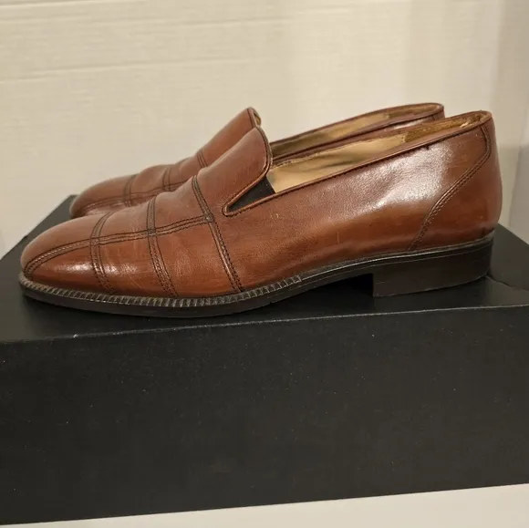 STANLEY BLACKER MEN'S SHOES MADE IN ITALY LEATHER DRESS TAN SIZE 10.5