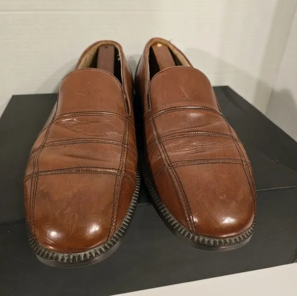 STANLEY BLACKER MEN'S SHOES MADE IN ITALY LEATHER DRESS TAN SIZE 10.5