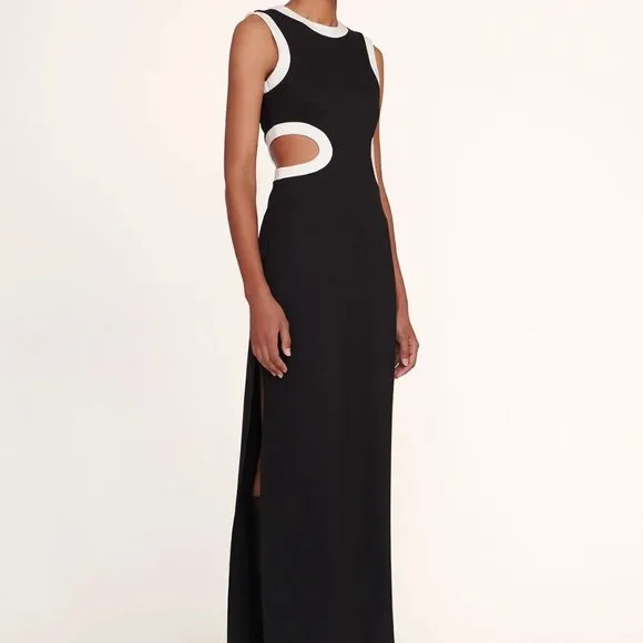 Staud Dolce Waist-Cutout Maxi Dress