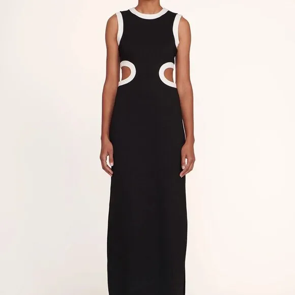 Staud Dolce Waist-Cutout Maxi Dress