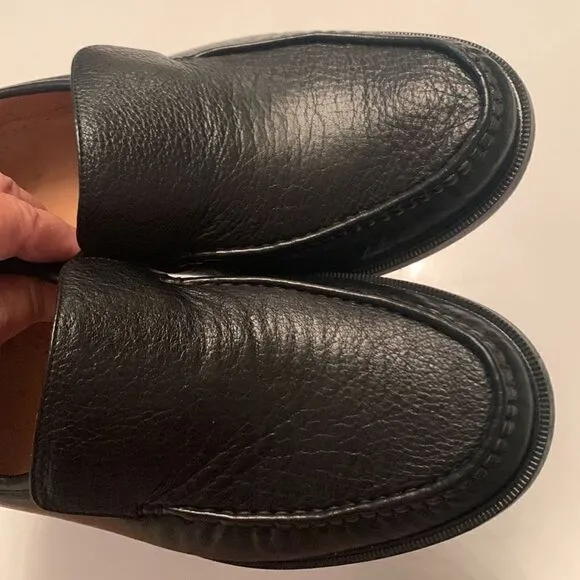 Steeple Gate Made in Brazil Men’s Leather Black Slip On Loafer Size 9