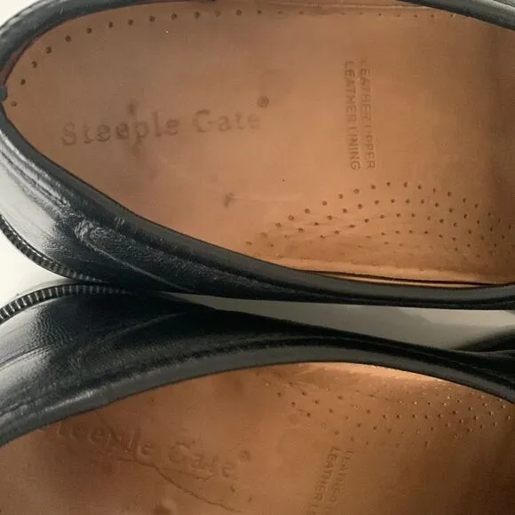 Steeple Gate Made in Brazil Men’s Leather Black Slip On Loafer Size 9