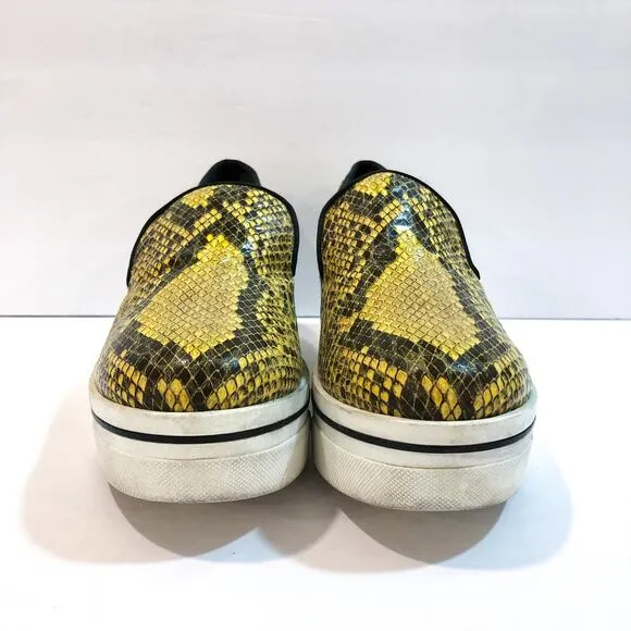 Stella McCartney Binx Snake Print Python Wedge Platform Loafers