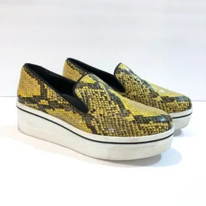 Stella McCartney Binx Snake Print Python Wedge Platform Loafers