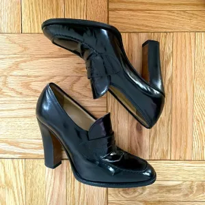 Stephane Kélian Black High Heel Loafers