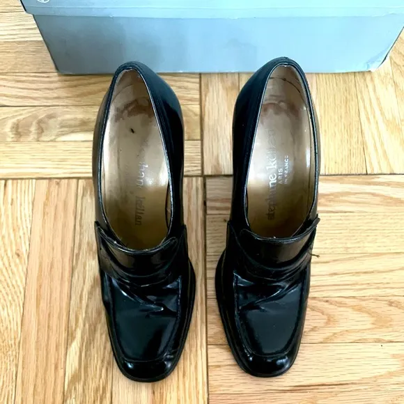 Stephane Kélian Black High Heel Loafers