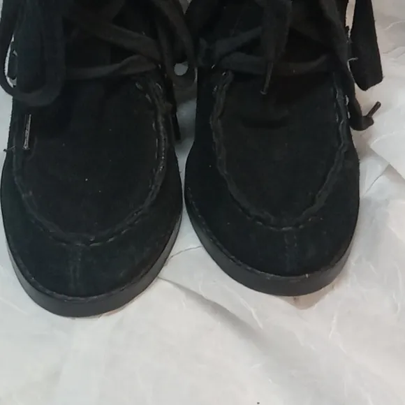 Steve madden black women's ankle boots lined faux fur size 8