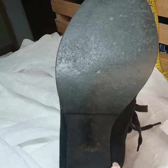 Steve madden black women's ankle boots lined faux fur size 8