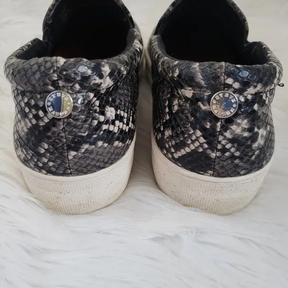 Steve Madden Gills Snake Skin Slip-On Platform Sneakers Size 8.5