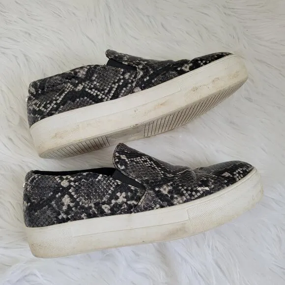 Steve Madden Gills Snake Skin Slip-On Platform Sneakers Size 8.5
