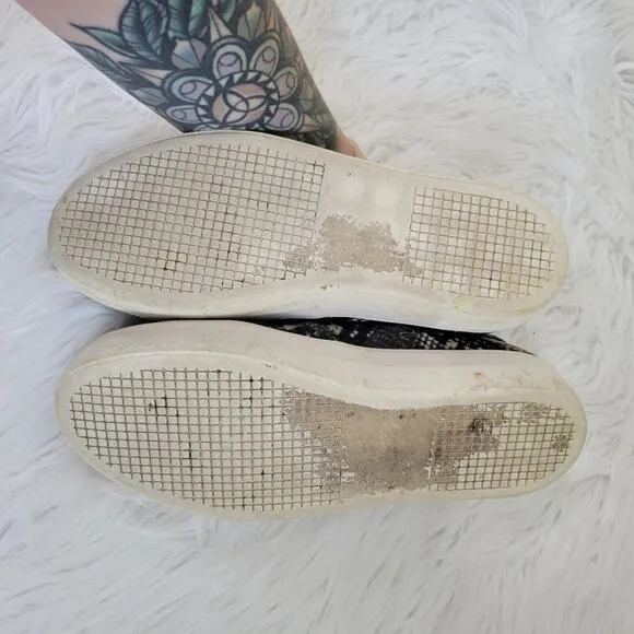 Steve Madden Gills Snake Skin Slip-On Platform Sneakers Size 8.5