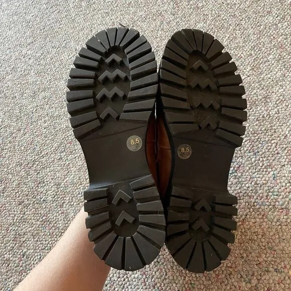 Steve Madden Leather Horse Bit Lug Sole Loafers Y2K