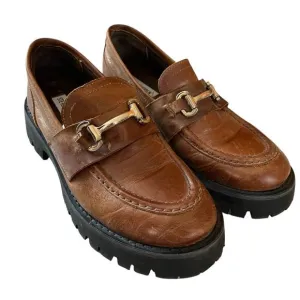Steve Madden Leather Horse Bit Lug Sole Loafers Y2K