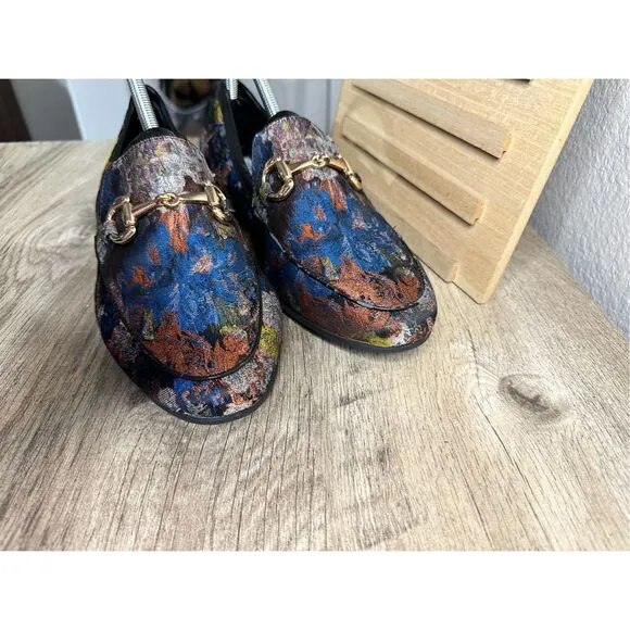 Steve Madden Men’s 7.5M Patterned Horsebit Risky Loafers