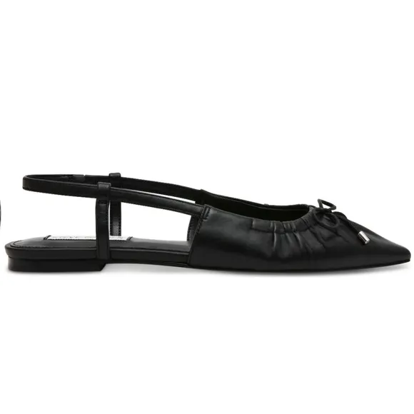 Steve Madden Women's Laylah Pointed-Toe Pleated Slingback Flats