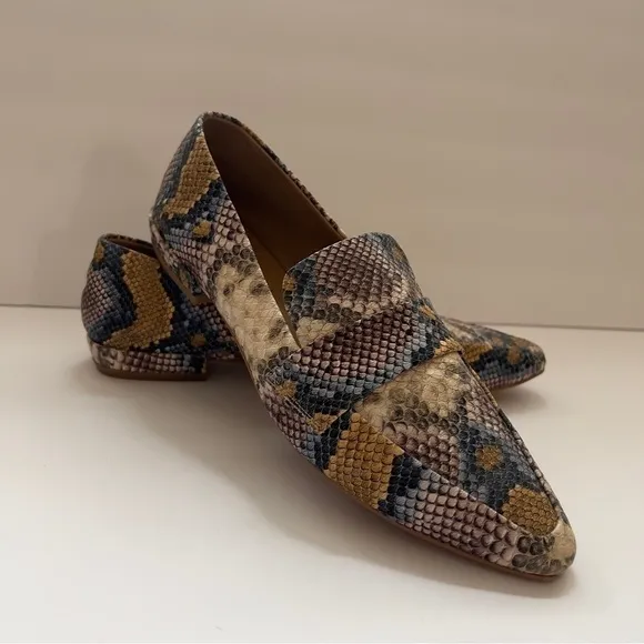 Steve Madden Women’s Snake Print Pointed Toe Hollie Loafers Flats Size 9.5 NWOB