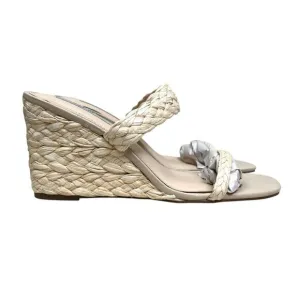 Steven New York Ardy Womens‎ Wedge Sandals Raffia Braided Espadrille Slides 9.5M