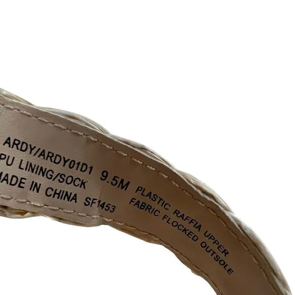 Steven New York Ardy Womens‎ Wedge Sandals Raffia Braided Espadrille Slides 9.5M