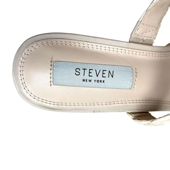 Steven New York Ardy Womens‎ Wedge Sandals Raffia Braided Espadrille Slides 9.5M