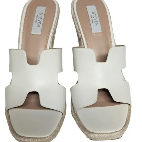 Steven New York by Steve Madden Pacen Slip On Espadrille Wedge Sandal Size 9.5
