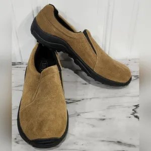 Stone Creek tan suede leather slip on loafers men's size 10.5