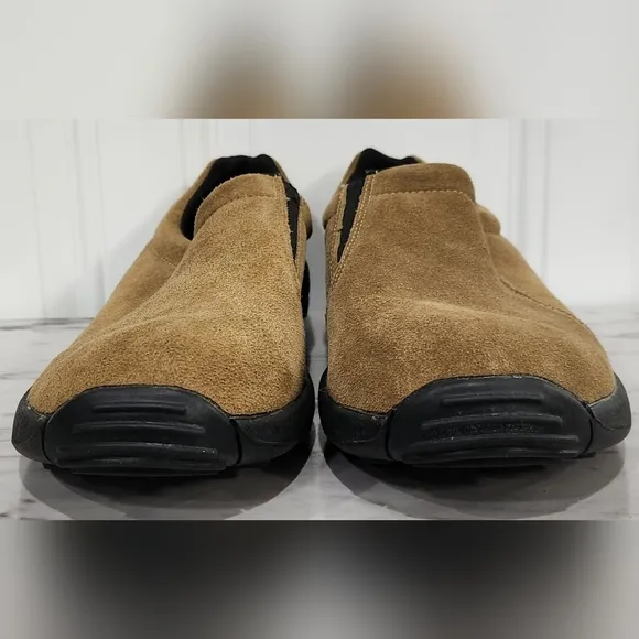 Stone Creek tan suede leather slip on loafers men's size 10.5