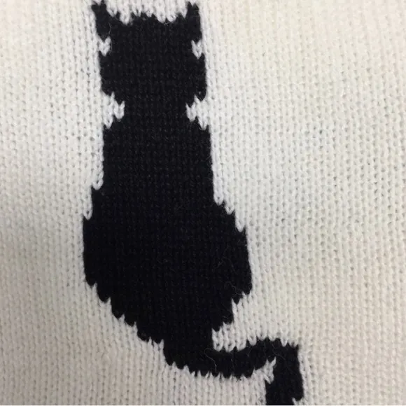 STORYBOOK KNITS Rare Sweater Tank With Cat Watching Fish Women’s Size Medium NWT