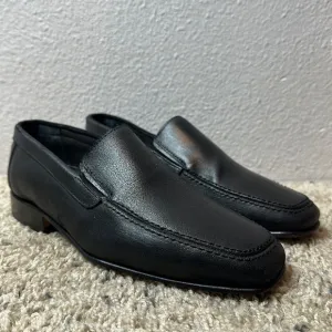 Stravers Black Leather Loafers Men’s size 38