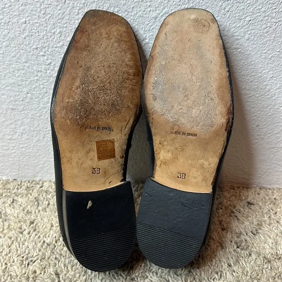 Stravers Black Leather Loafers Men’s size 38