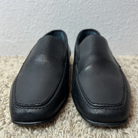 Stravers Black Leather Loafers Men’s size 38