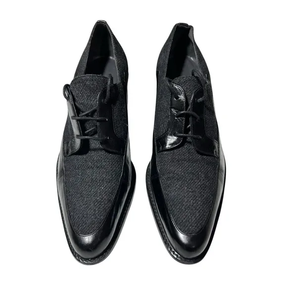 Stuart Weitzman Black and Gray Oxford Shoes with Block Heel size 8.5B women’s