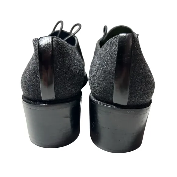 Stuart Weitzman Black and Gray Oxford Shoes with Block Heel size 8.5B women’s