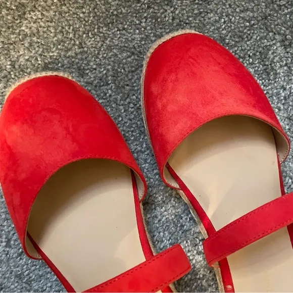 STUART WEITZMAN Crystal Buckle Suede Espadrilles Mule