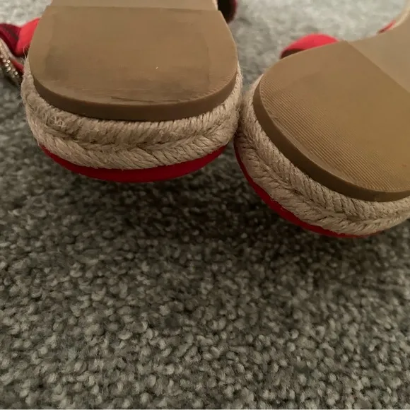 STUART WEITZMAN Crystal Buckle Suede Espadrilles Mule