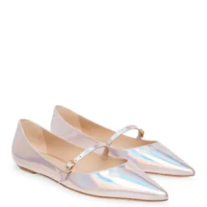 Stuart Weitzman EMILIA MARY JANE FLAT inBALLET  Iridescent Patent size 8 new